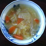 八宝菜の残り物で簡単スープ